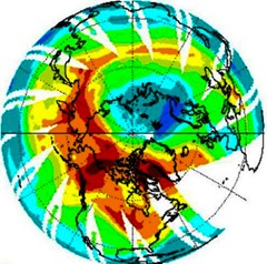 北極圏のオゾン層